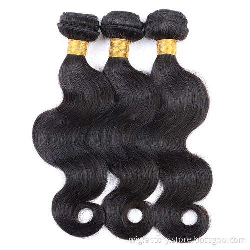 8-30 Inch 9a NO tangle and shed free body wave bundles with closure,  body wave hair bundles plus closure